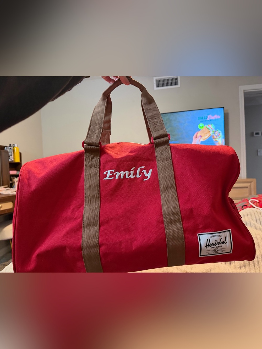 Herschel Supply Co. Personalized Embroidered Duffle Bag “Emily”